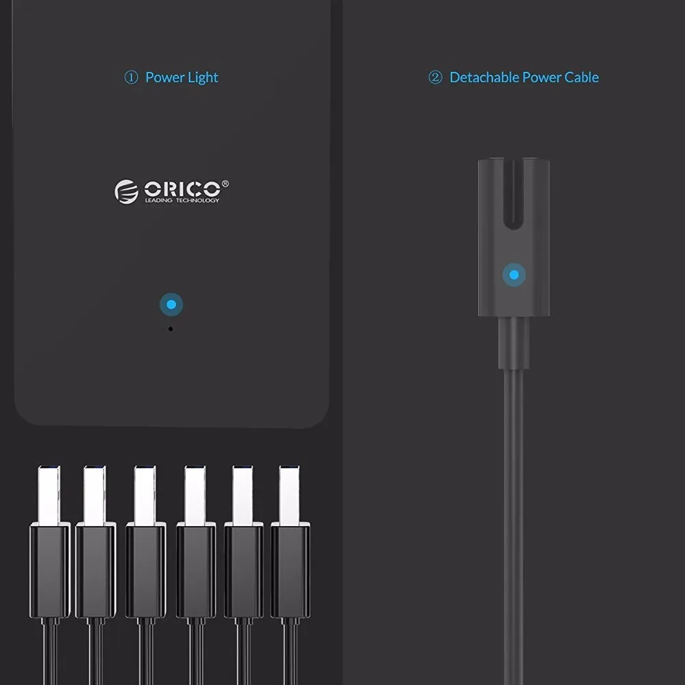 Настенное зарядное устройство ORICO 5 в 2,4 А 10 А 50 Вт 6 USB порт USB зарядное устройство для путешествий