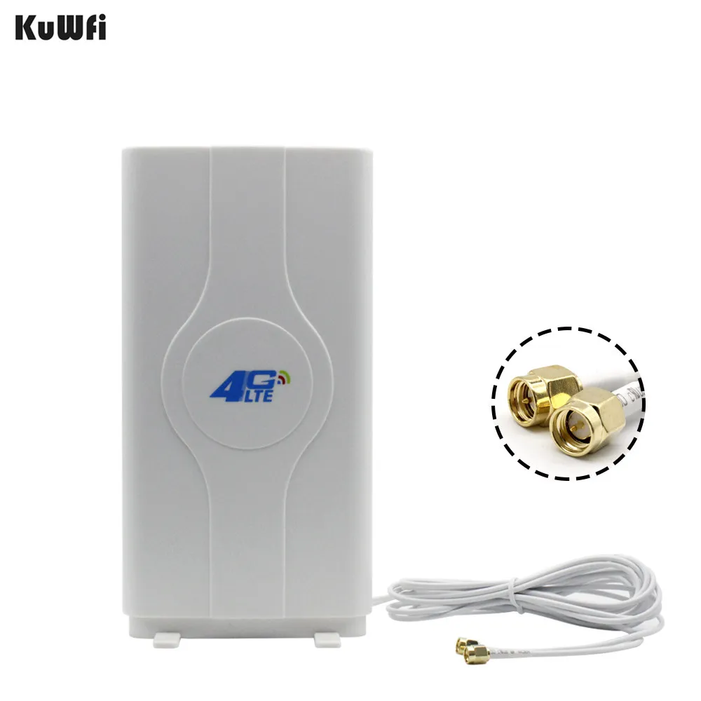 

2 Meters Cable 88dBi 4G LTE MIMO Antenna 2-SMA RSJ With SMA Male Connector Booster Panel Antennas 700-2600Mhz