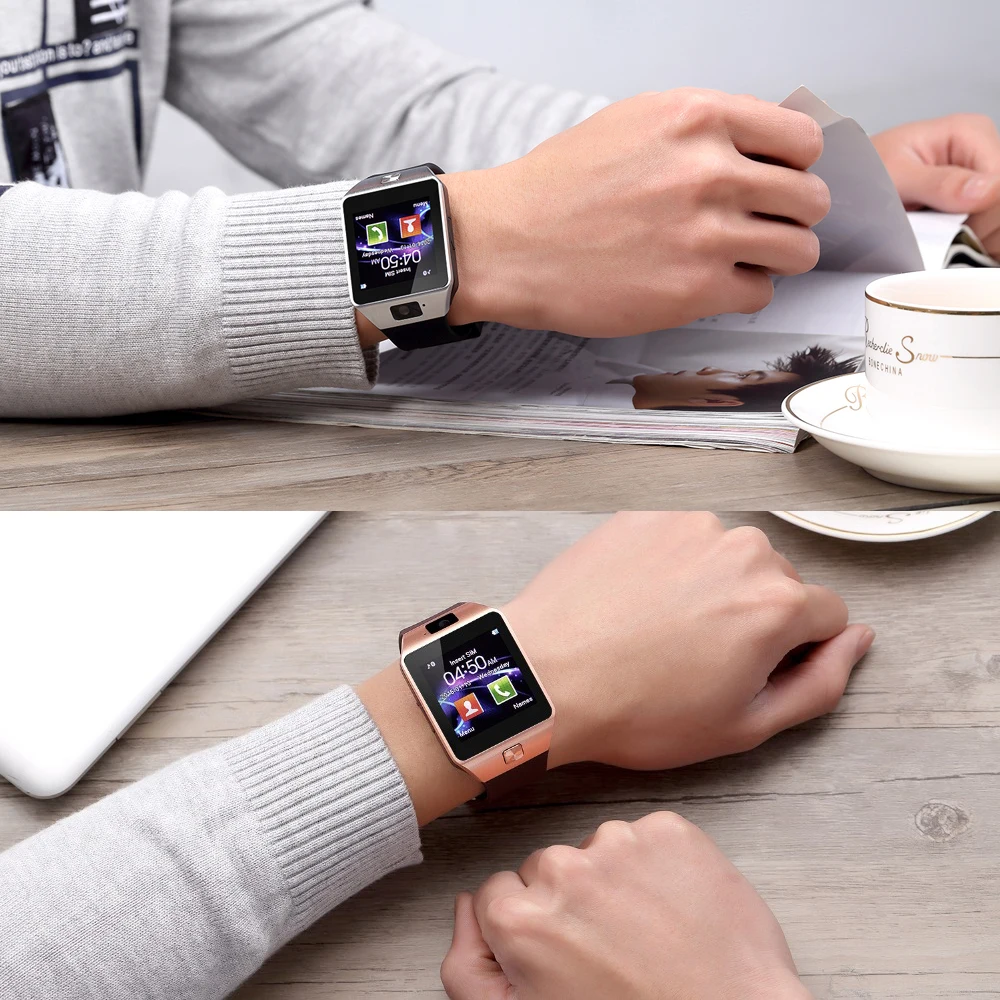 А DZ09 Мода Спорт Смарт часы Поддержка SIM TFCard Для телефона Android Smartwatch человек Камера