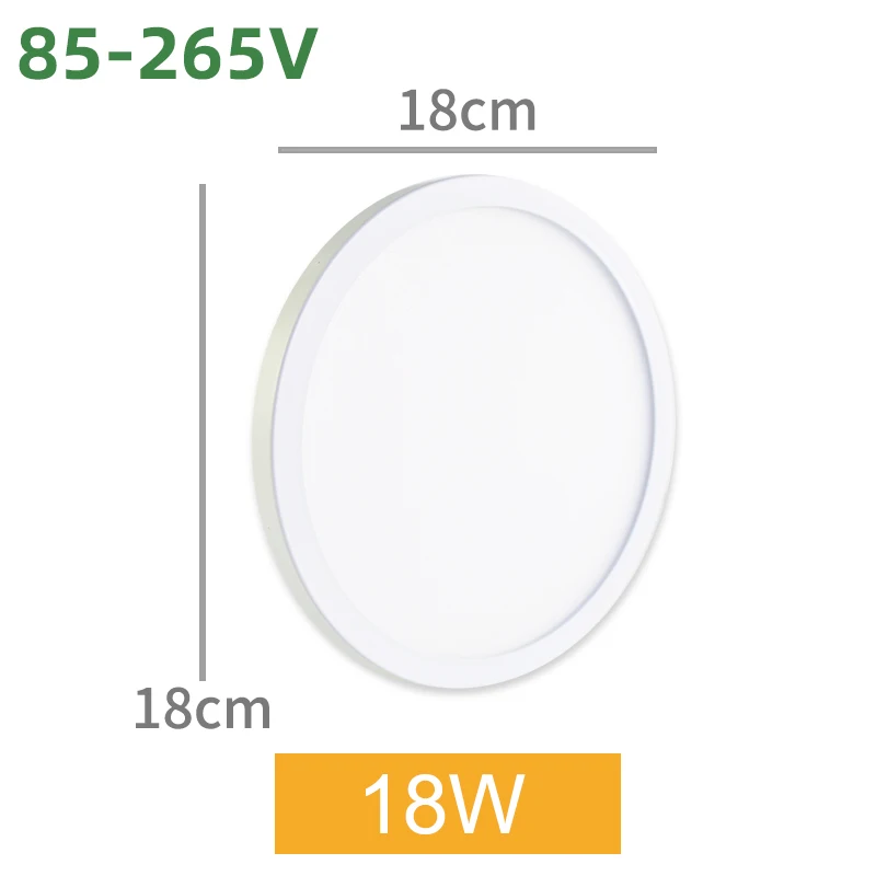 Kaguyahime круглый светодиодный Панель лампа AC 85-265 V Светодиодный поверхность квадратный потолочный светильик 36 Вт 24 Вт 18 Вт современный потолочный светильник для украшения дома - Испускаемый цвет: Round B 18W