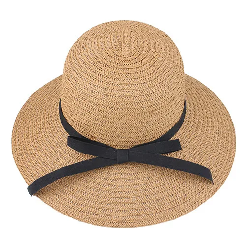 Для женщин солнечные шляпы для дам сезон весна-лето солнцезащитный крем соломенная шляпа от солнца пляж Приморский козырек большой наряду Рыбацкая шляпа женская шапка - Цвет: Хаки