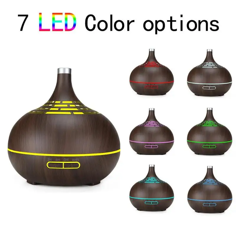 Kaufen 400ml WiFi Luftbefeuchter Timing Ultraschall luftbefeuchter 7 Farbe LED Licht Ätherisches Öl Aroma Air Diffusor Unterstützung App Control