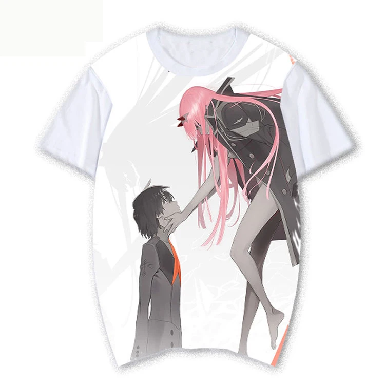 Футболки для косплея аниме ICHIGO ZERO TWO Повседневные Дышащие футболки