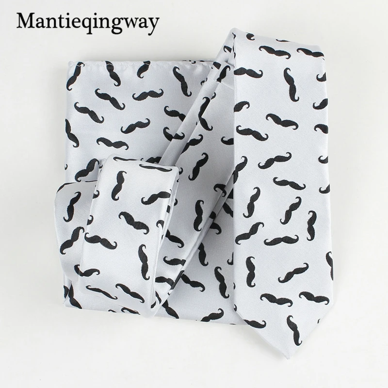  Mantieqingway Wedding Set For Men Polyester Groom Jacquard Neckties+Handkerchief Mens Casual Neckwe