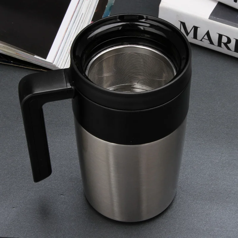Термокружка PINKAH, 500 мл, Офисная чашка, 304 нержавеющая сталь, кофейная кружка с фильтром, чашка для воды, для чая, Термокружка, изолированная Термокружка