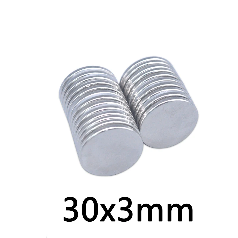

5pcs 30mm x 3mm strong disc magnets 30x3 neodymium magnets 30 * 3 Art Nouveau connection magnets NdFeB magnets