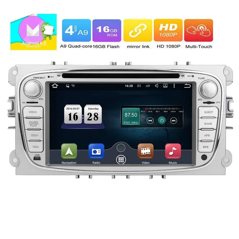 Eincar Android 6 0 Quad Core Car font b Radio b font in Dash 7inch Double