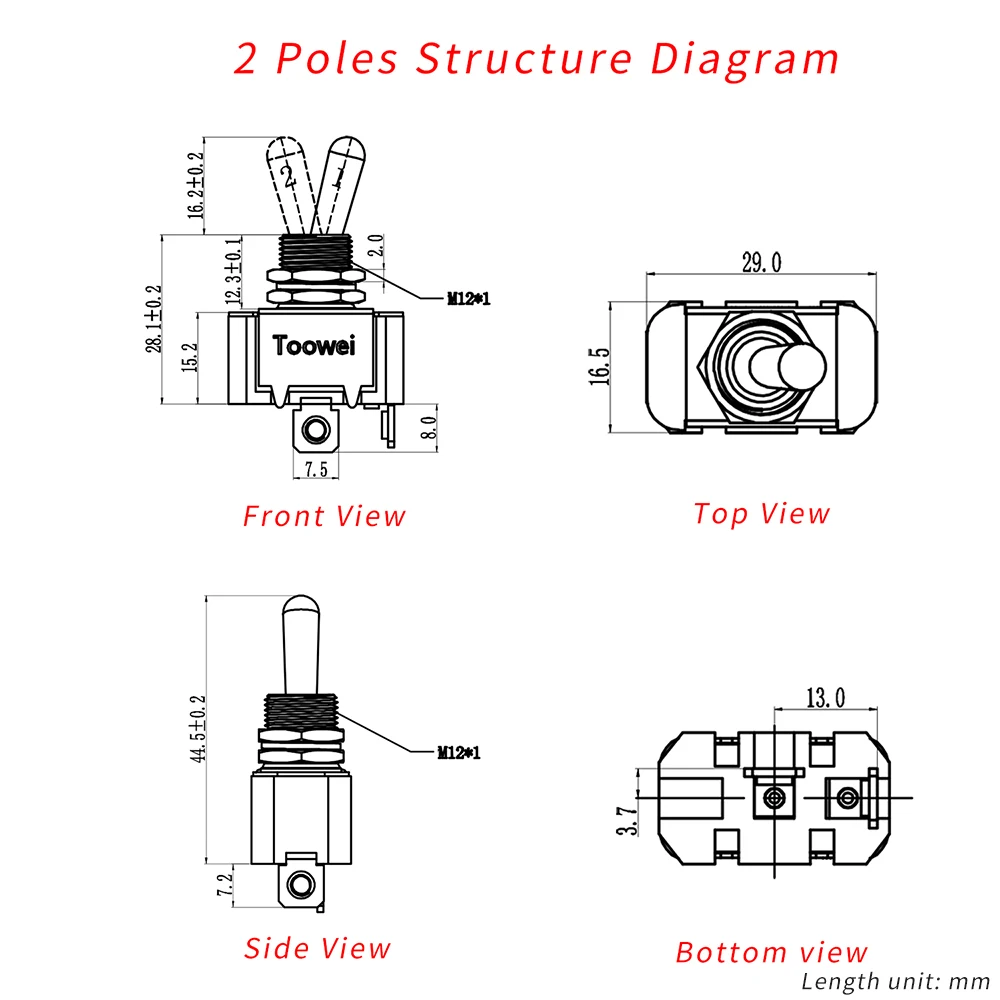 Rocker Toggle Switch 10A 250V 15A 125V SPST SPDT 2 3 Pin ON/ OFF ON/OFF/ON CE FCC EMC Certificate For Boat Car Home DIY