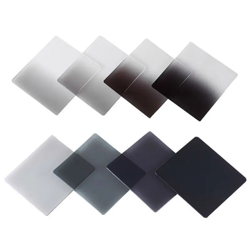 

New Graduated ND2 ND4 ND8 ND16 Neutral Density Graduated Grey Full Color Square Filter For Cokin P Series For All Camera