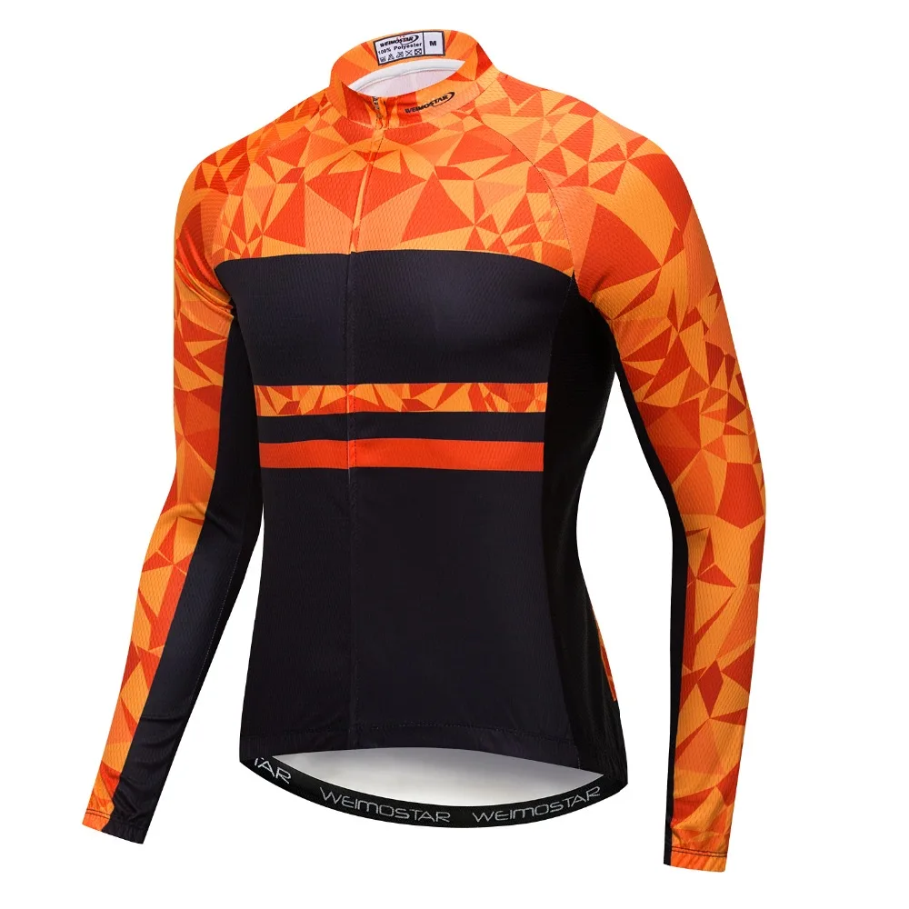 black and orange cycling jersey
