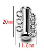 Platinum 2 Strand Bonarty Slide Tube Clasp Connector For Necklace Bracelet Multi Strand Rose Gold/ Platinum 2 Strand Bonarty Slide Tube Clasp Connector For Necklace Bracelet Multi Strand Rose Gold/