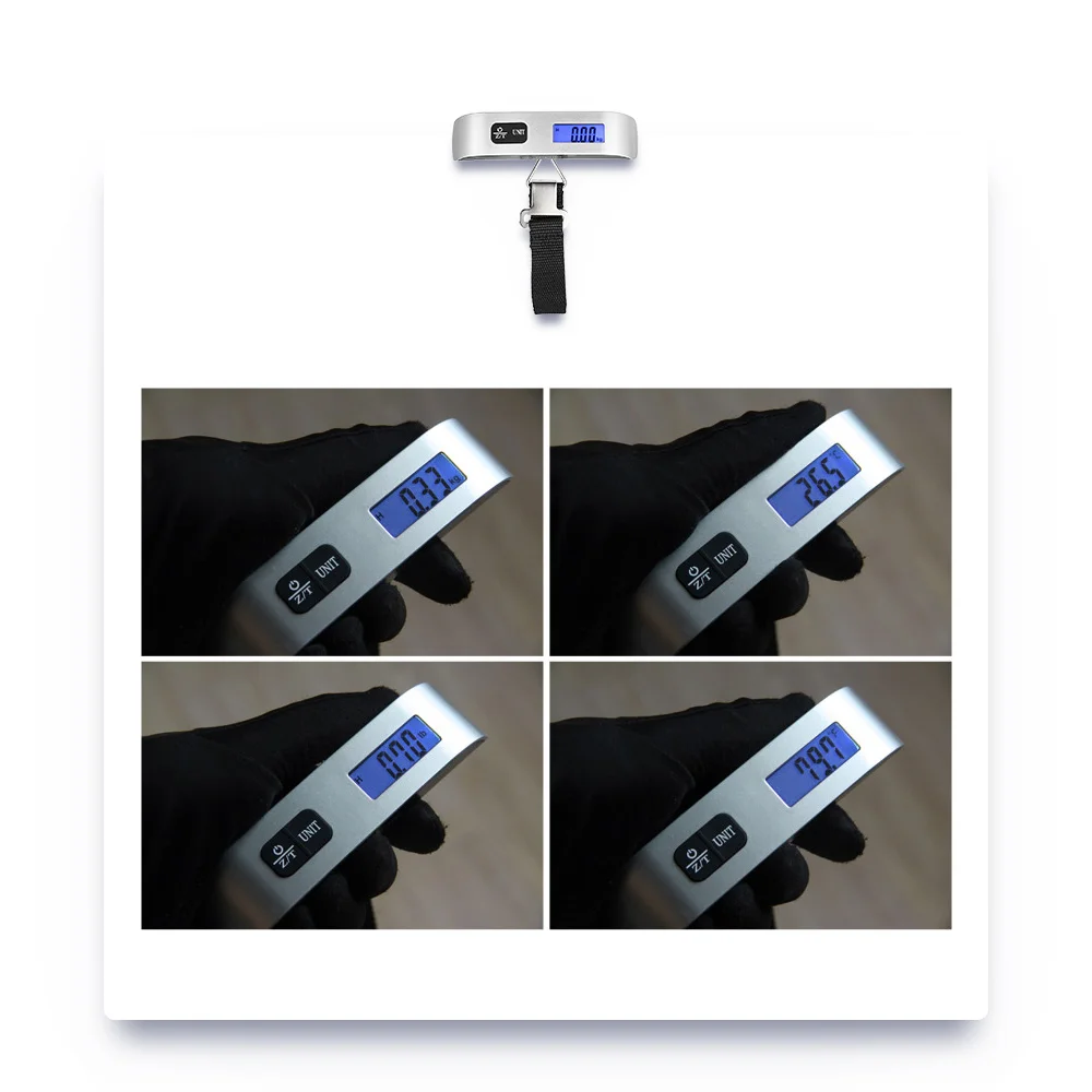 Портативный Hostweigh NS-14 lcd миниатюрный чемодан электронные весы термометр 50 кг Емкость подвесное цифровое устройство взвешивания