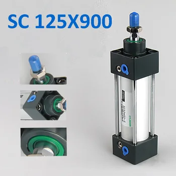 

SC 125X900 Pneumatic Cylinder Double Acting Single Rod 125mm Bore 900mm Stroke Air Cylinder