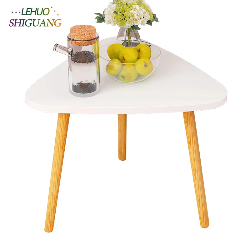 

Nordic style Solid wood coffee table triangle Tea table fashion Living Room small table living room Furniture