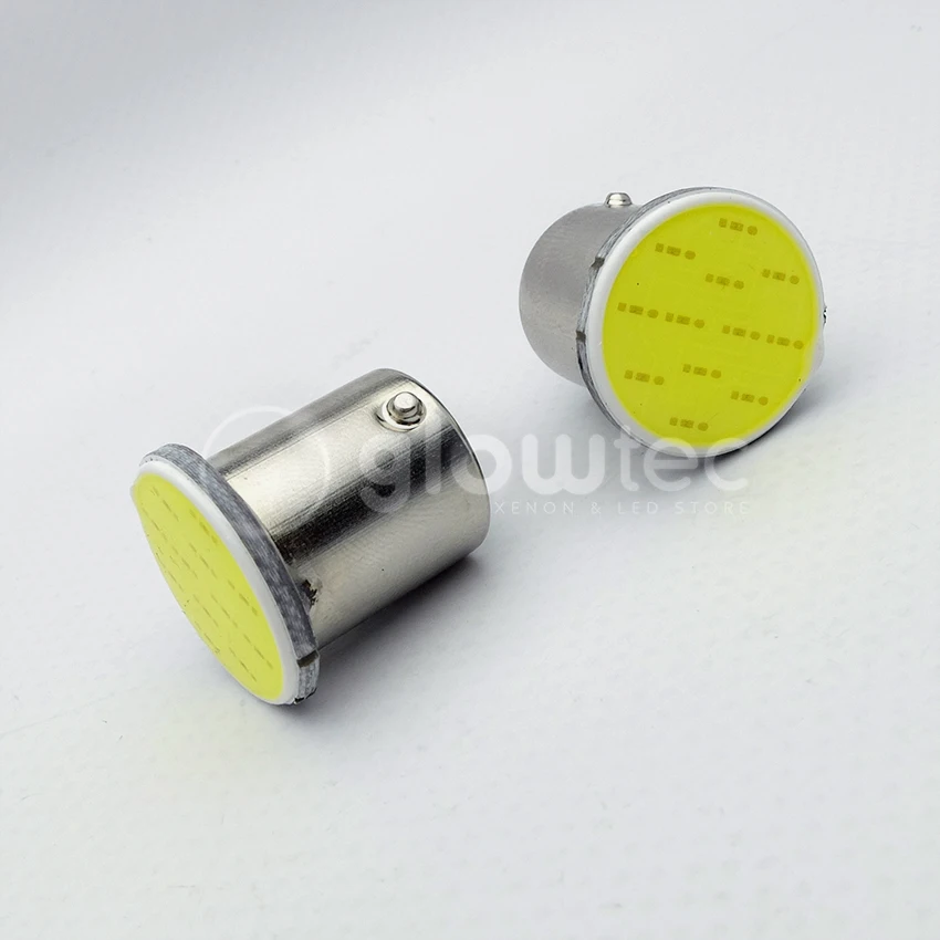 2 шт. Автомобильные светодиодные ламсветодиодный 1156 BA15S 1 COB P21W R5W S25|led p21w|1156 ba15sled car |