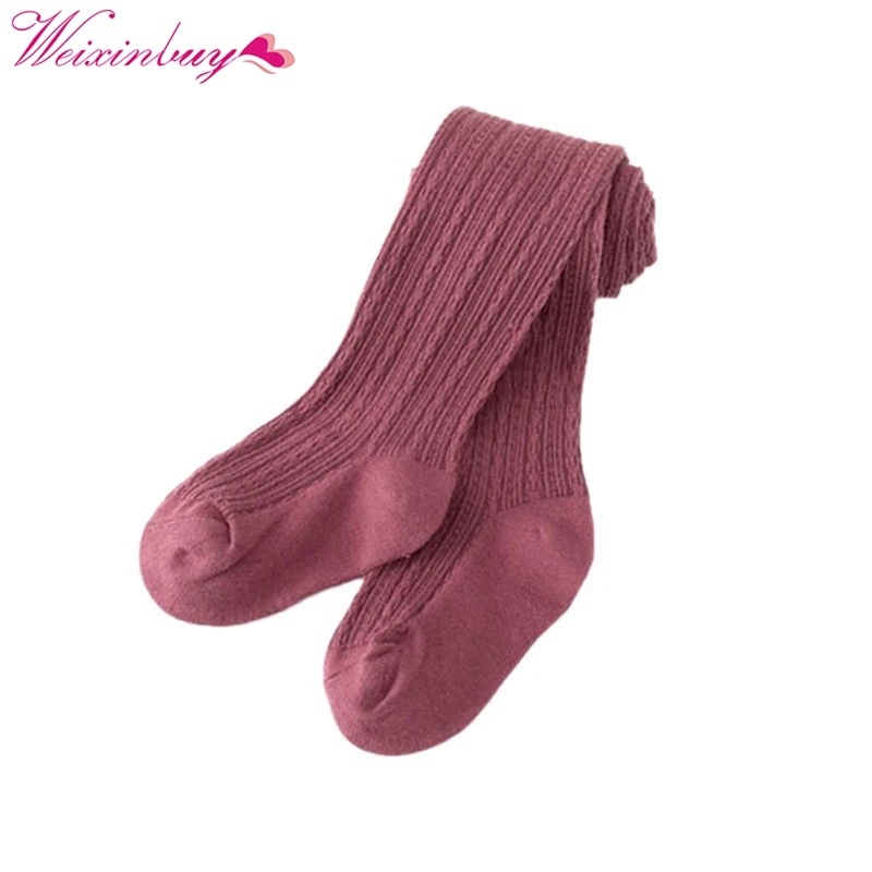 

WEIXINBUY Baby Spring/Autumn Tights Cotton Baby Girl Pantyhose Kid Infant Knitted Collant Tights Soft Infant Clothing