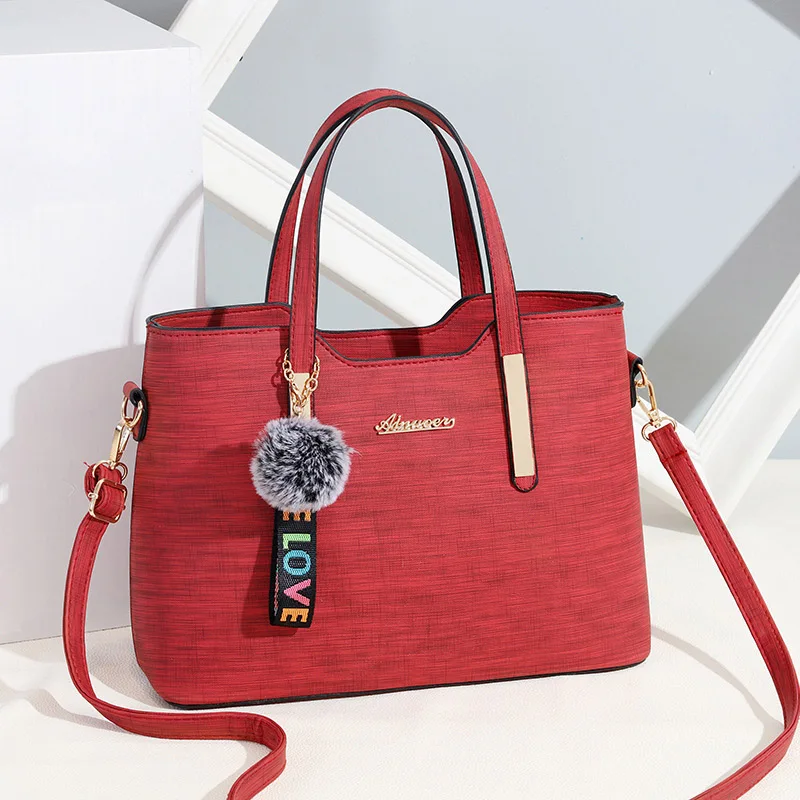 Women European Handbags Lady Fashion Hairball Crossbody Shoulder Bags Female Leather Messenger Bag Bolsa Top-Handle Purse SS7234 (13)