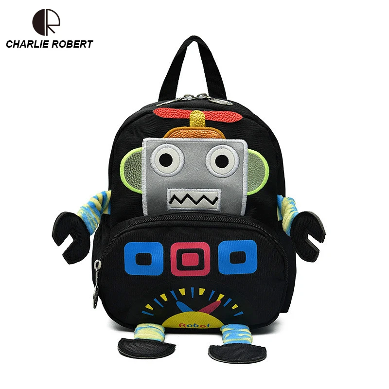 Cute Robot Children Backpack For 1 3 years Kindergarten Boys&Girls Cartoon Robot Toddler