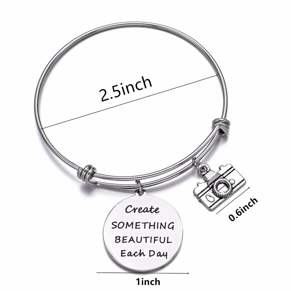 create something beautiful each day bracelet
