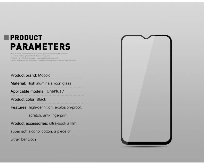 Для OnePlus 7 Защита экрана Mocolo полное покрытие Полный Клей 3D Закаленное стекло пленка для OnePlus 7 Pro защита экрана