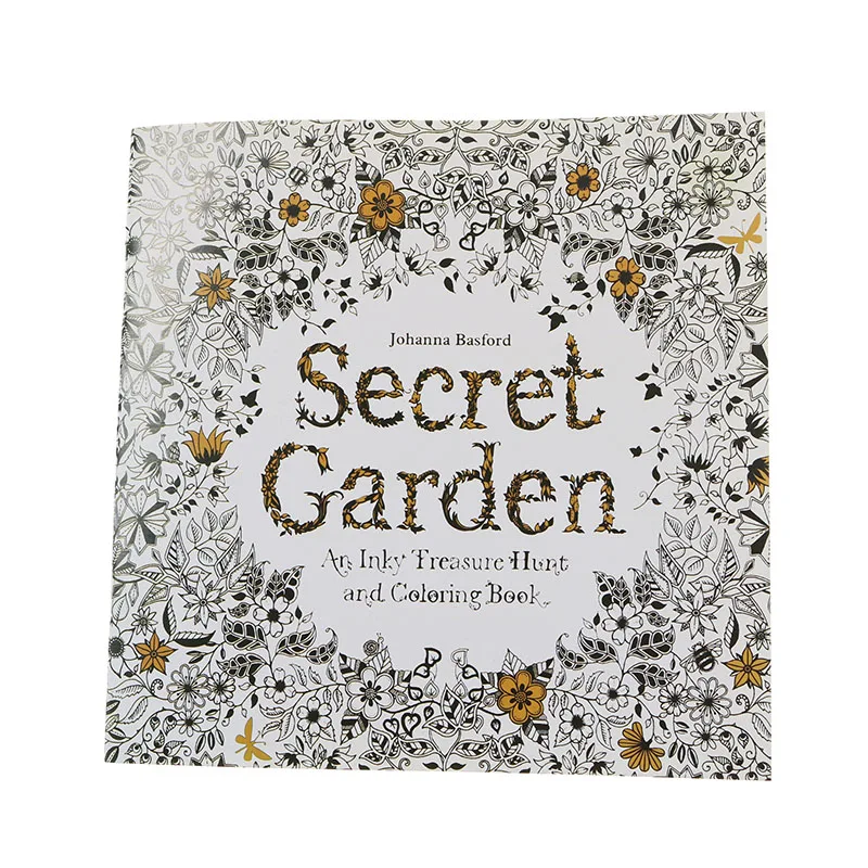 

(1 = 24 Pages) English Wallpaper Secret Garden English Version Children Adult Easy Pressure Flower Time Painting Books