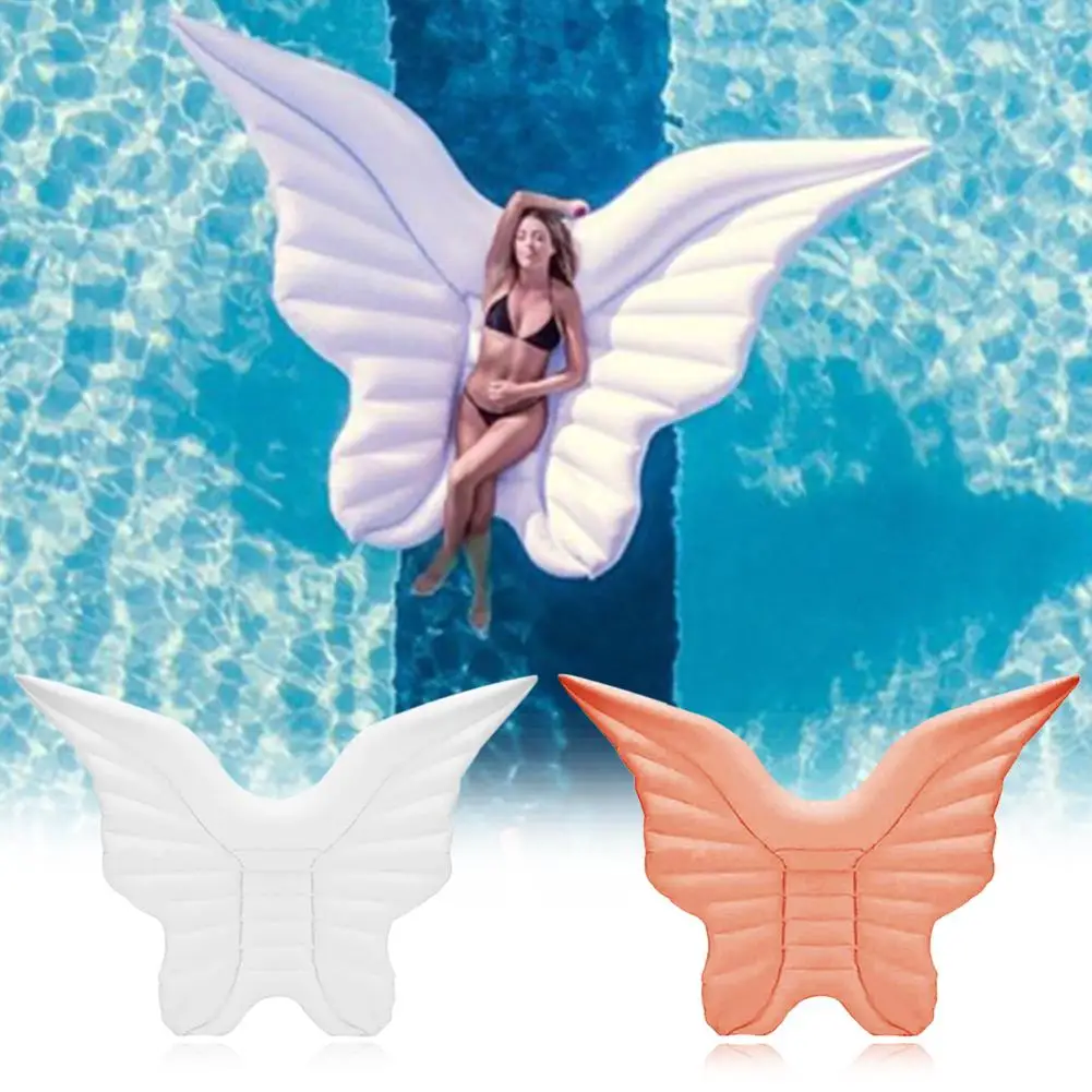 

Summer Angel Wings Inflatable Safety PVC Floating Mat Cushion Pad Water Toy