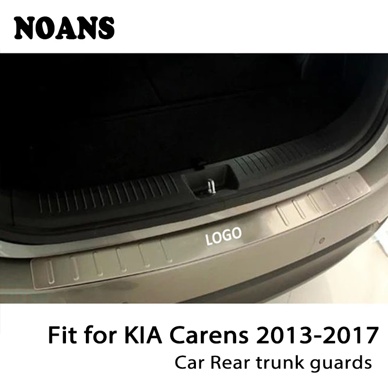 

NOANS For Kia Carens 2013 2014 2015 2016 2017 Auto Car Rear Trunk Door Bumper Anti Scratch Strips Stainless Steel Accessories
