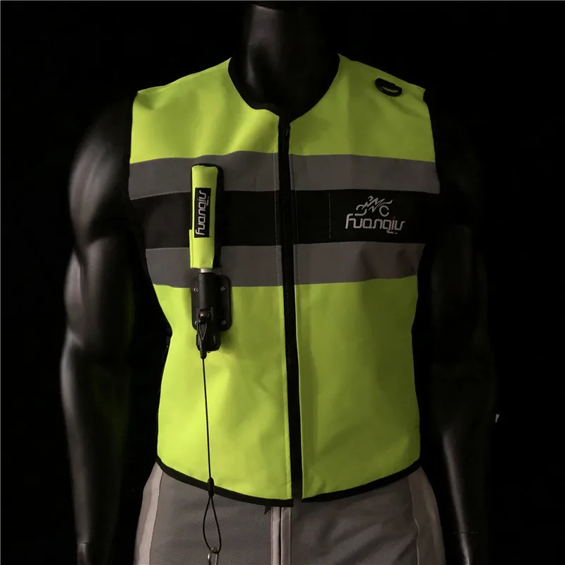 Мотоциклетная футболка подушка безопасности надувной светоотражающий жилет защитный костюм мотоциклетный костюм рыцарский костюм куртка гоночная одежда - Цвет: 1One-green