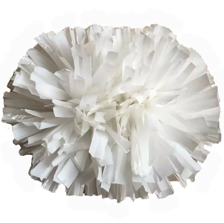

White game pompoms (2pieces/lot) 40CM Cheers pompon with middle plastic handle Color can free combination