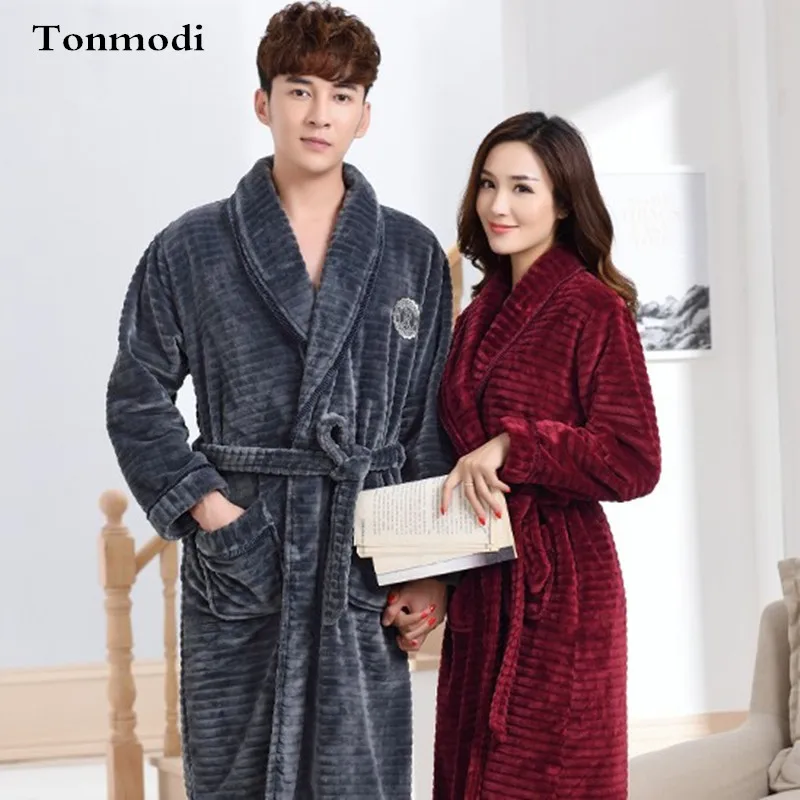 Female sleep nightshirt For Nightgown Lovers Men Sleepwear Flannel ...