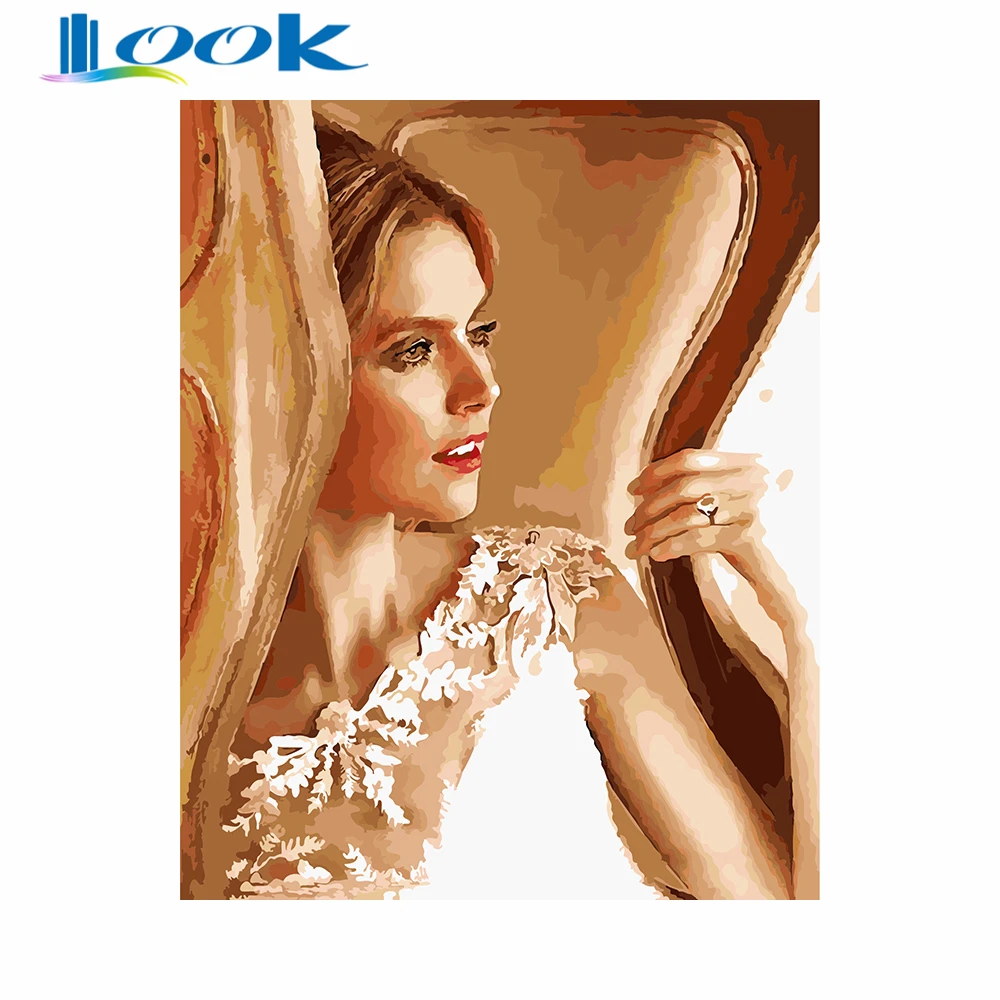Oil Painting Paint By Numbers Woman Figure Canvas Picture Abstract Color Modern Wall Art Home Decor | Дом и сад