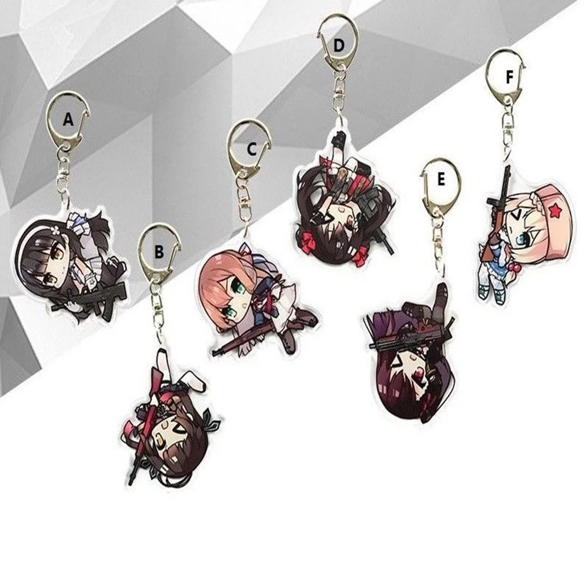 

Girls' Frontline Keychain Keyring Strap Figure Acrylic Springfield WA2000 M14