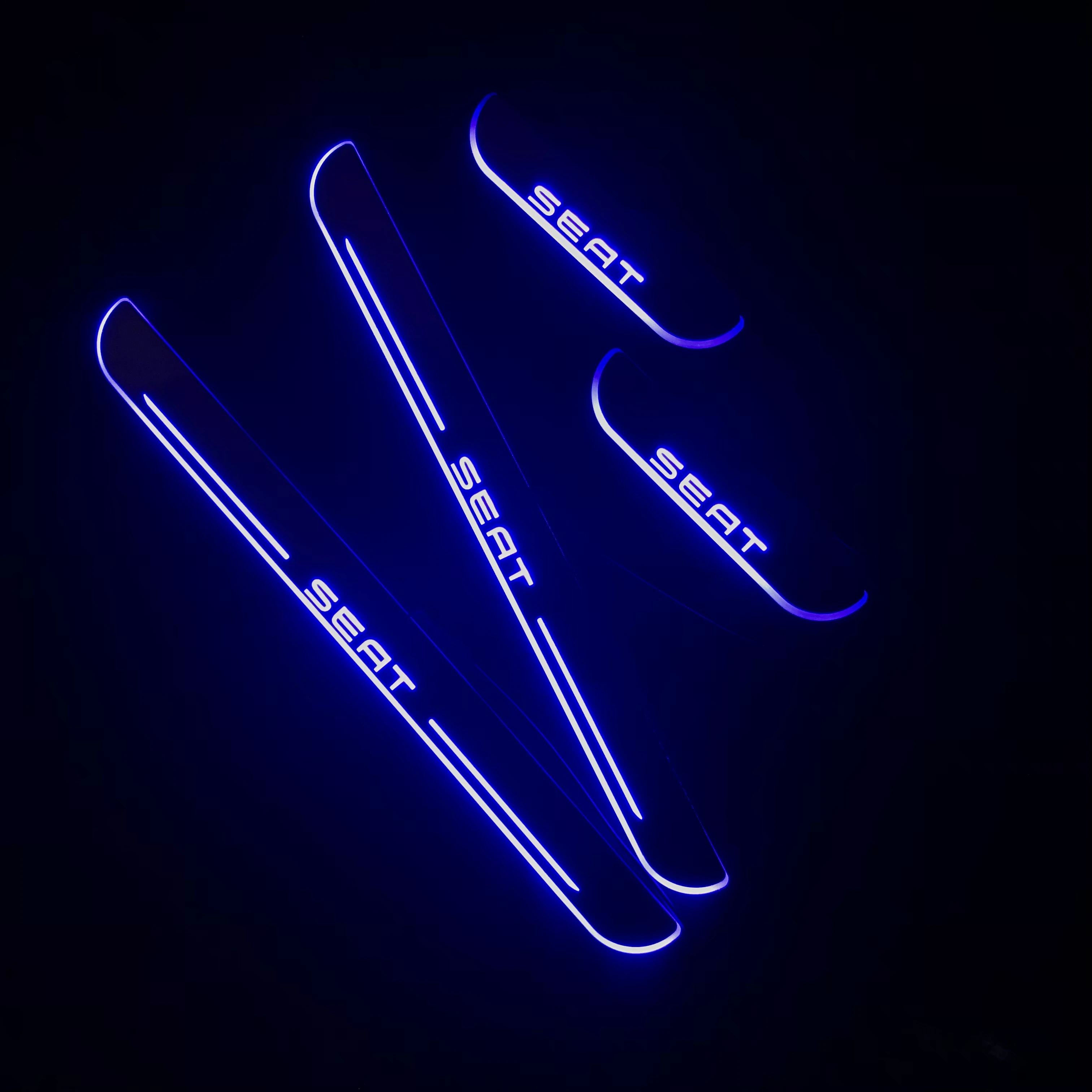 RQXR led перемещение двери Накладка для Seat leon динамический дверной порог пластина