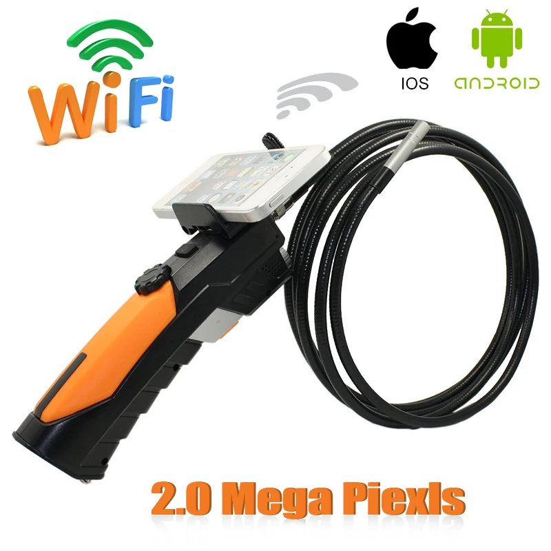 

Handheld Wifi Endoscope Camera Wireless Snake Car Inspection Borescope Camera 2.0 Mega Pixels IOS Android Phone Endoskop