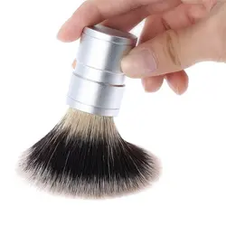 Новая модная мужская Подарочная кисть из серебристого барсучьего волоса щетка для бритья из нержавеющей стали с металлической ручкой