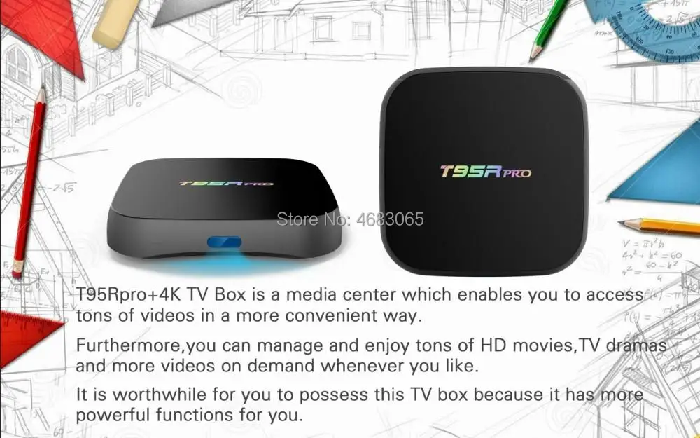 T95R PRO Smart ТВ коробка Android 7,1 Amlogic S912 Восьмиядерный Декодер каналов кабельного телевидения 2,4 GHZ/5 ГГц Wi-Fi BT4.0 UHD 4 K H.265 3D Media Player, 2G 16G