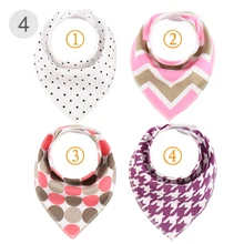

4pcs/lot Lovely Triangle Baby Boys Girls Burp Cloths Bandana Bibs Baby Baberos Infant Newborn Waterproof Dribble Bib Bandanas