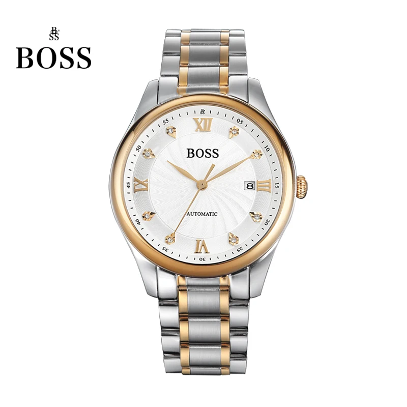 BOSS Germany watches men luxury brand automatic mechanical watch men s stainless steel genuine business rose