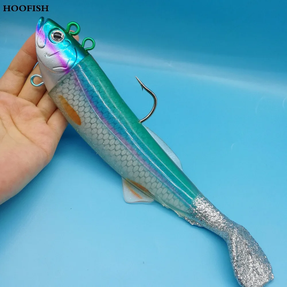 HOOFISH Lead Head Soft Fishing Lure Deep Sea Big Fishing Bait 440g/26cm