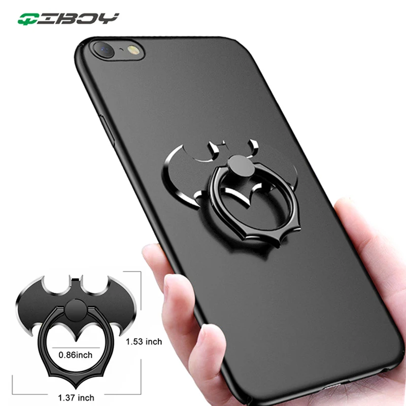

Batman Finger Ring Mobile Cell Phone Desktop Holder Mount For iPhone X Samsung Bat Metal Smartphone 360 Degree Rotate Desk Stand