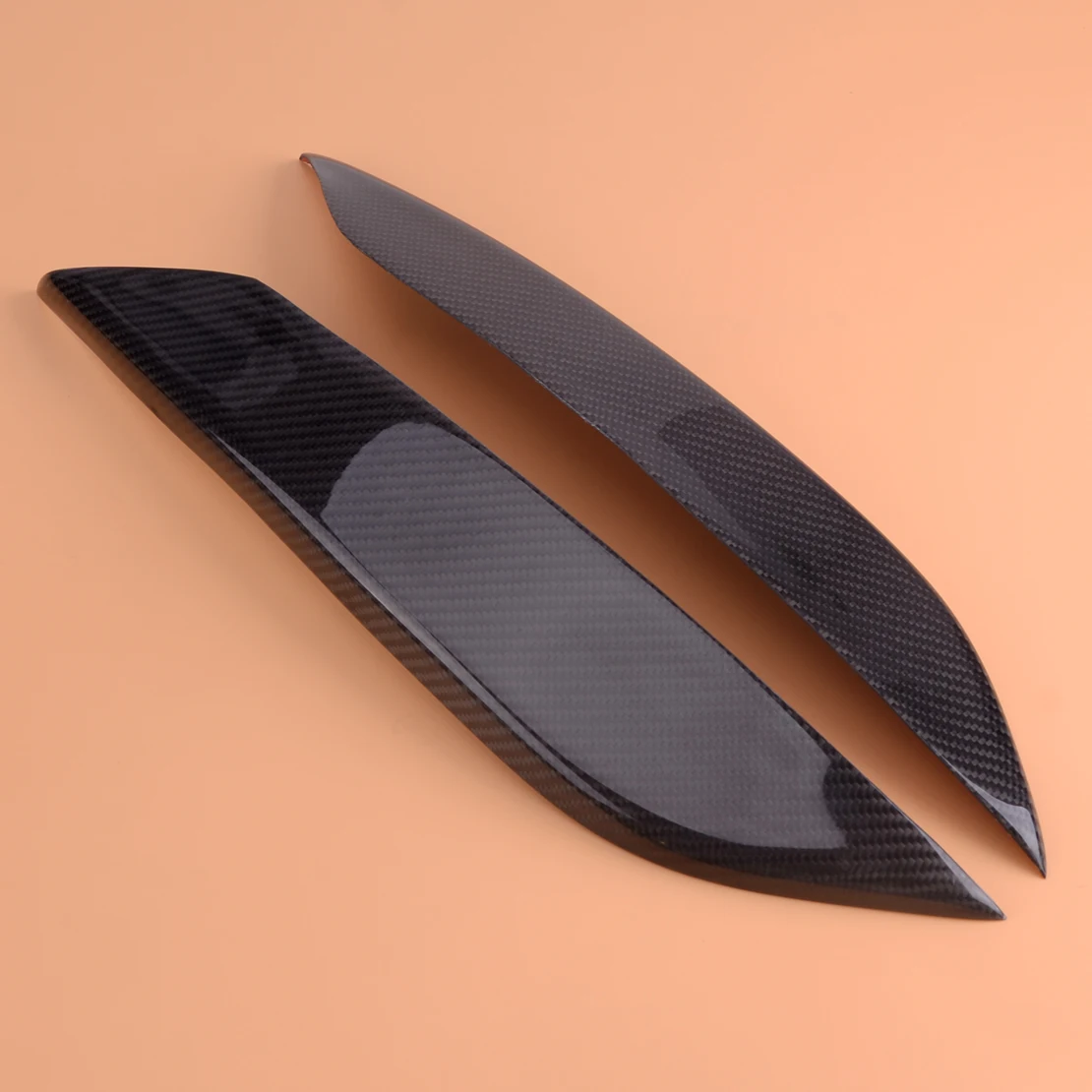 

CITALL Carbon Fiber Black Headlight Eye Lid Eyelids Cover Fit for Nissan 350Z Z33 Fairlady 2003 2004 2005 2006 2007 2008 2009