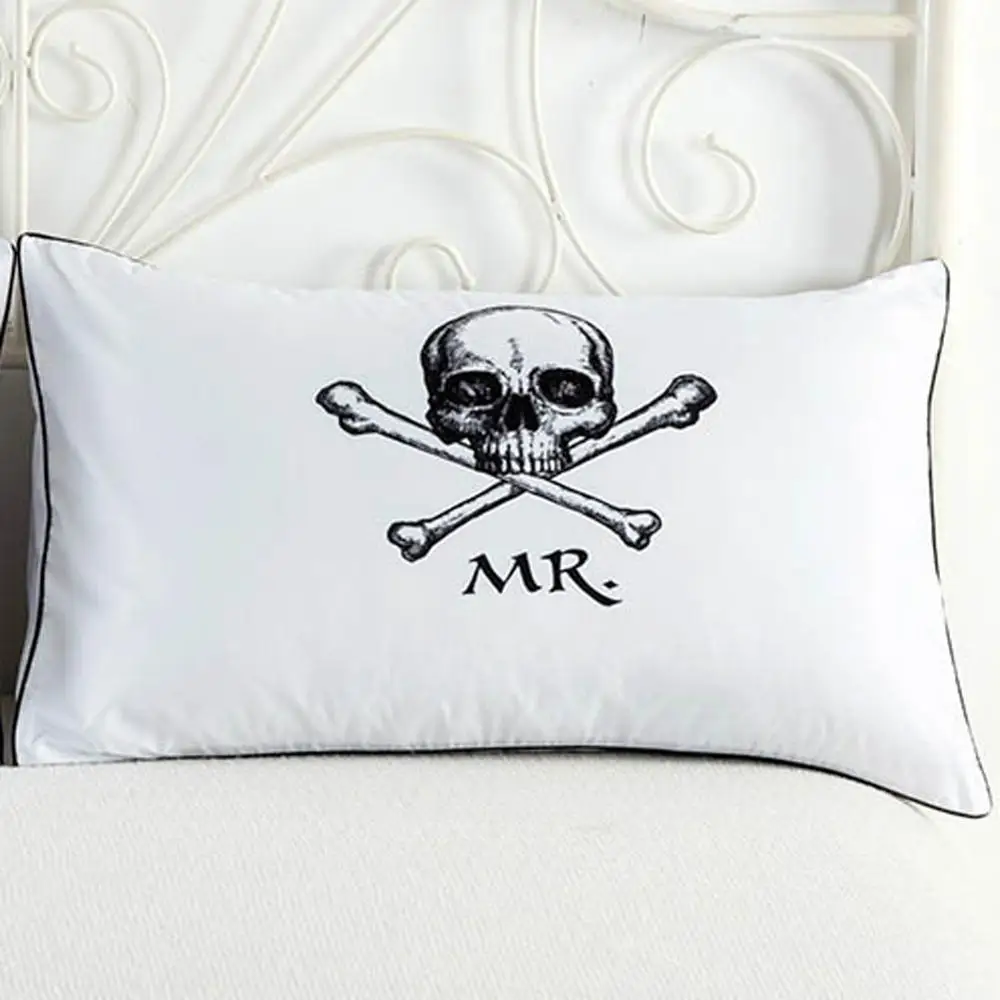 ZT1001-21 Men Skull Couple Pillowcase