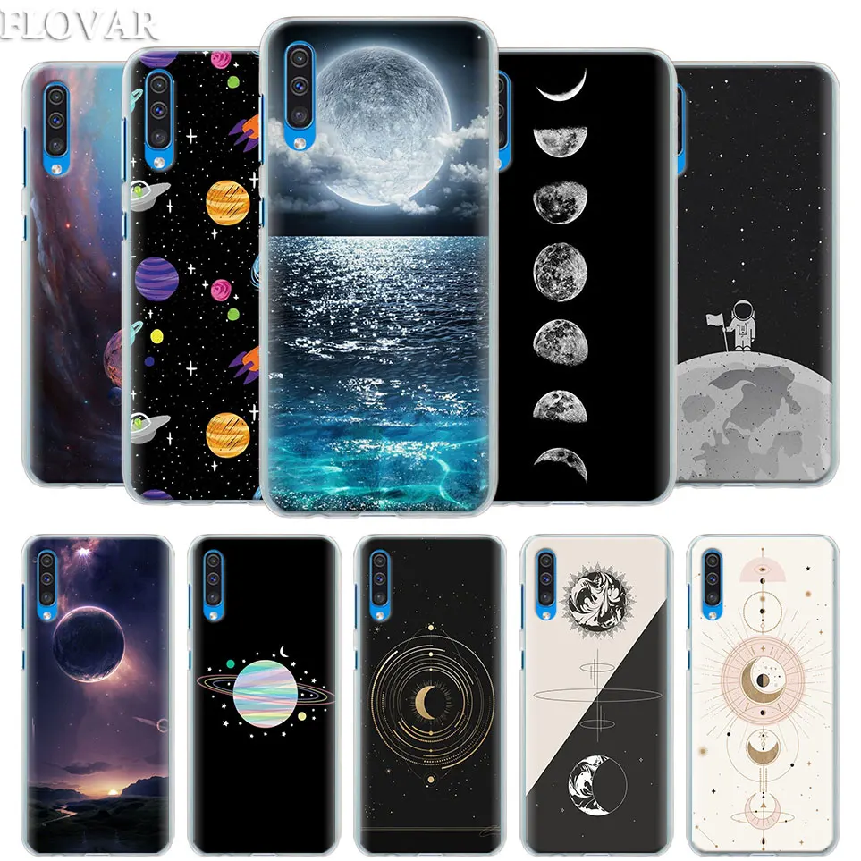 Space Love солнце и луна звезда рисунок чехол КРЫШКА ДЛЯ samsung Galaxy A30 A40 A50 A70 A6 A8 плюс A7 A9 M30 чехол для телефона Coque