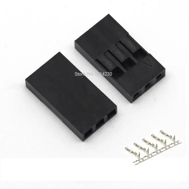 

100 Sets 3P 2.54mm Plastic Dupont Head Jumper Wire Cable Housing Female Pin Connector Terminal