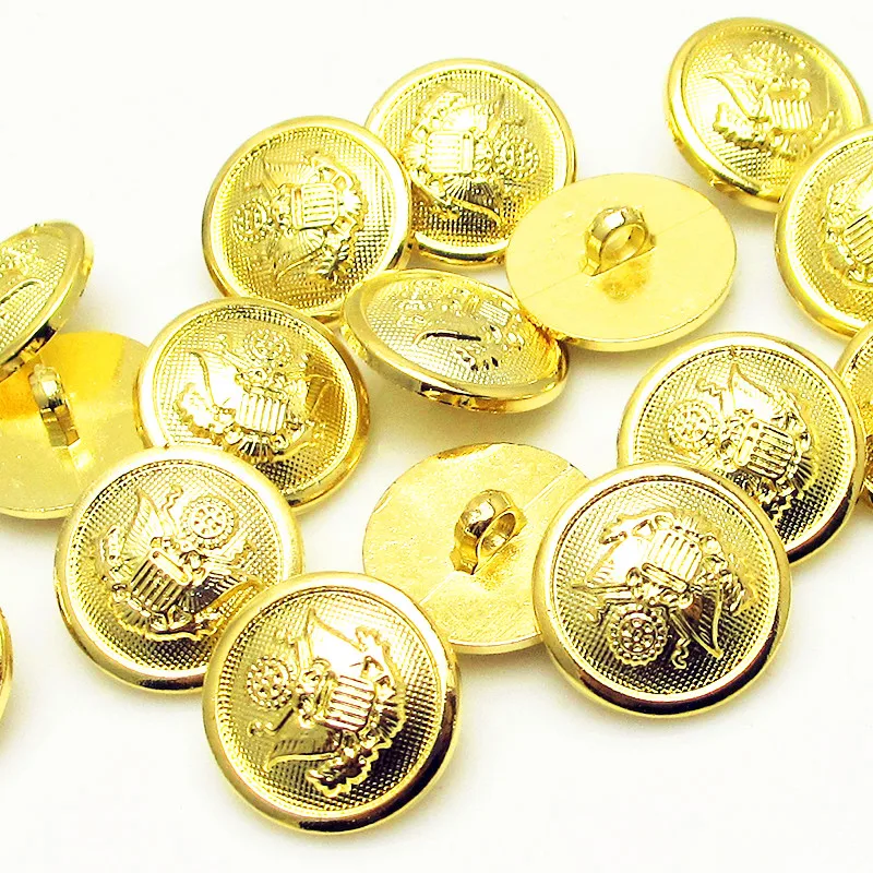

30pcs/pack 13/20MM GOLD shield anchor RESIN buttons coat kids sewing clothes accessory coat sweater button
