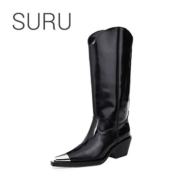 Conchyliculture Cuir D'équitation Black En Veau Femmes Western Grande 34 Plus white Taille 43 Suru Bottes d0qUOwdE