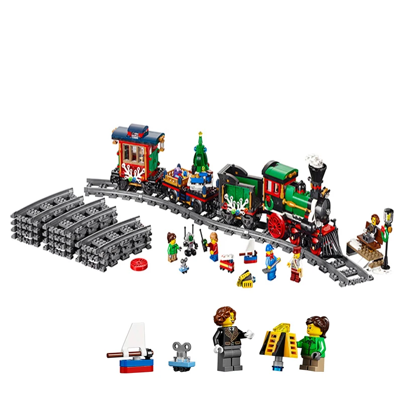 Christmas Gifts!!!Creative Winter Holiday Train DIY 770Pcs/Lot Assembling Building Blocks Kit Legoings Educational Toy | Игрушки и хобби