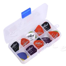 24Pcs Electric Guitar Acoustic Picks Plectrums Assorted Thickness in Plastic Box
