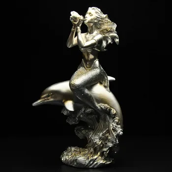

Mermaid decoration Decoration living room study creative figures statues crafts European - style home accessories
