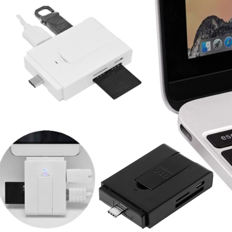 Тип C + Micro USB для USB 2.0 концентратор SD Card Reader держатель для Samsung Xiaomi HTC